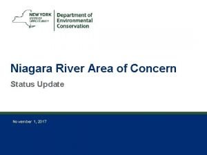 1 Niagara River Area of Concern Status Update