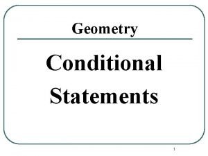 What is a conditional statement in geometry