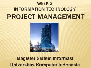 Magister project management