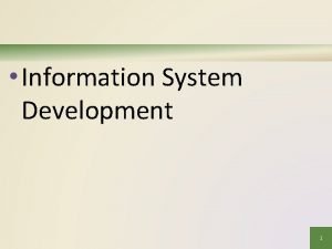 System development plan