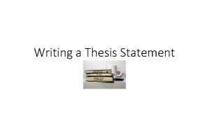 Closed thesis