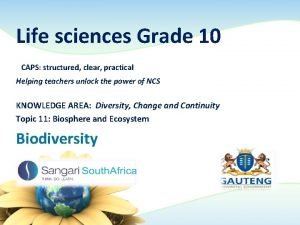 Diversity change and continuity grade 10