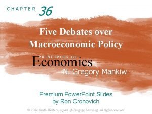 CHAPTER 36 Five Debates over Macroeconomic Policy Economics