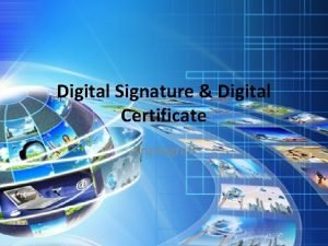 Digital Signature Digital Certificate Kriptografi 1 Tandatangan Digital