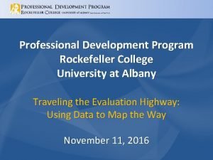Professional development rockefeller college