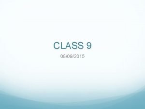 CLASS 9 08092015 D Chemotherapy Indications In advanced