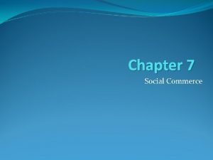 Social objectives of commerce