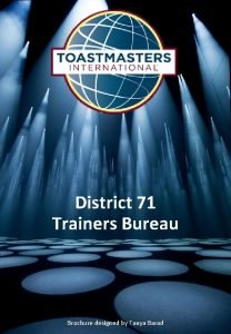 District 71 toastmasters