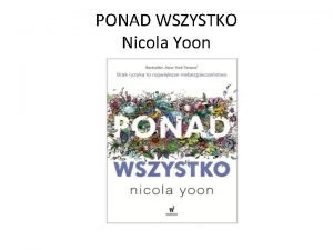 Nicola yoon książki Nicola yoon książki