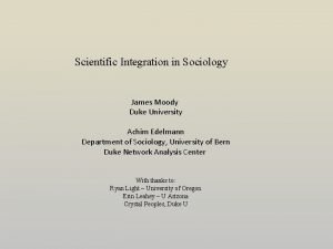 James moody sociology