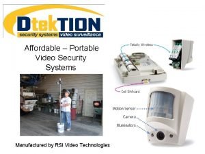 Affordable Portable Video Security Systems Manufactured by RSI