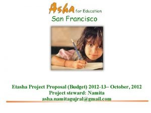 Budget for project proposal