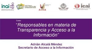 Curso Responsables en materia de Transparencia y Acceso