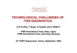 TECHNOLOGICAL CHALLENGES OF ITER DIAGNOSTICS A E Costley