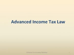 Advanced Income Tax Law National Core Accounting Publications