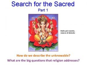 Search for the Sacred Part 1 Hindu god