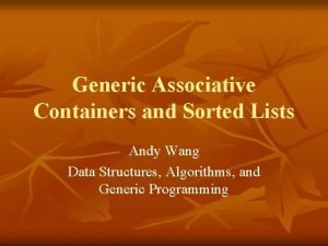 Associative containers