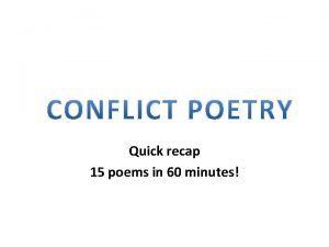Quick recap 15 poems in 60 minutes FLAG