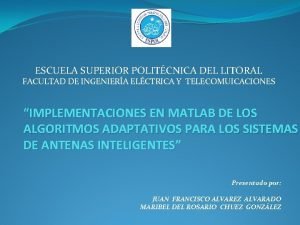 ESCUELA SUPERIOR POLITCNICA DEL LITORAL FACULTAD DE INGENIERA