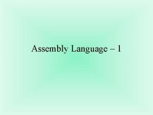 Assembly language consists of