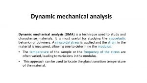 Dma curve