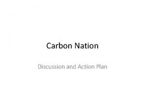 Carbon Nation Discussion and Action Plan Group discussion