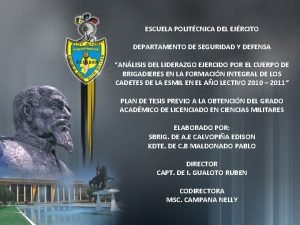 ESCUELA POLITCNICA DEL EJRCITO DEPARTAMENTO DE SEGURIDAD Y