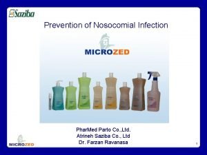 Prevention of Nosocomial Infection Phar Med Parto Co