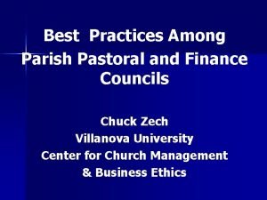 Best practices of catholic pastoral and finance councils