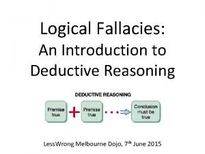 Deductive reasoning fallacy