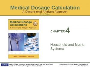 Medical Dosage Calculation A Dimensional Analysis Approach Tenth