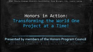 Phi Theta Kappa Honors Institute San Diego CA