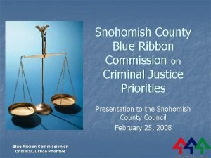 Snohomish County Blue Ribbon Commission on Criminal Justice