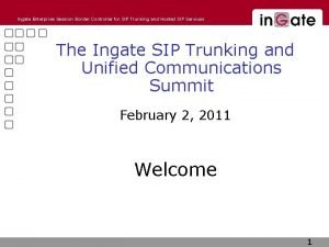 Ingate Enterprise Session Border Controller for SIP Trunking