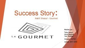 Success Story Nabil Sinaoui Gourmet Ralis par Taha