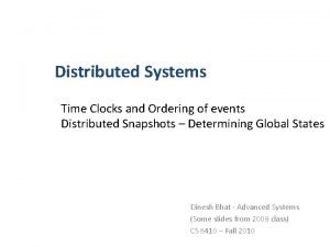 Event ordering in distributed systems
