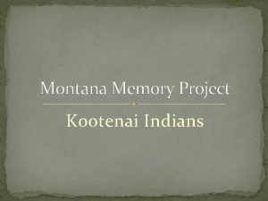 Montana memory project