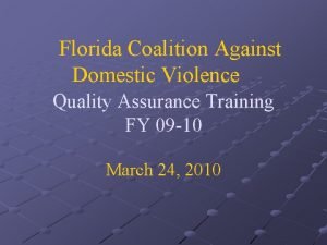 Florida coalition against domestic violence