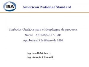 American National Standard Smbolos Grficos para el despliegue