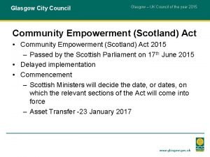 Glasgow City Council Glasgow UK Council of the