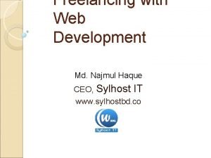 Freelancing with Web Development Md Najmul Haque CEO