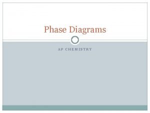 Phase Diagrams AP CHEMISTRY Phase Diagrams Phase diagrams