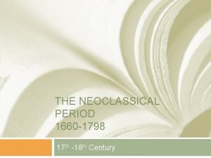 Neoclassical period in english literature
