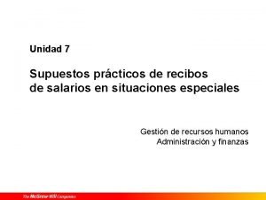 Unidad 7 Supuestos prcticos de recibos de salarios