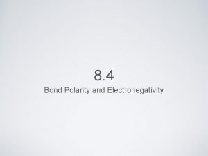 Bond polarity trend