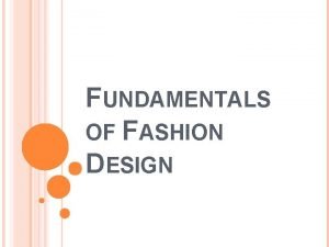 Fundamentals of fashion design