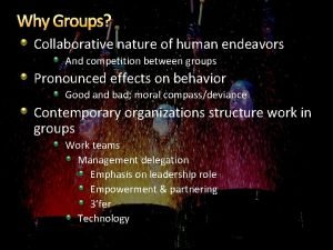 Collaborative nature of human endeavors And competition between