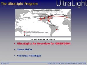 The Ultra Light Program Ultra Light An Overview