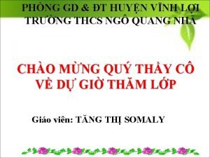 PHNG GD T HUYN VNH LI TRNG THCS
