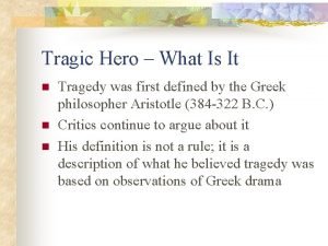 Tragic hero definition